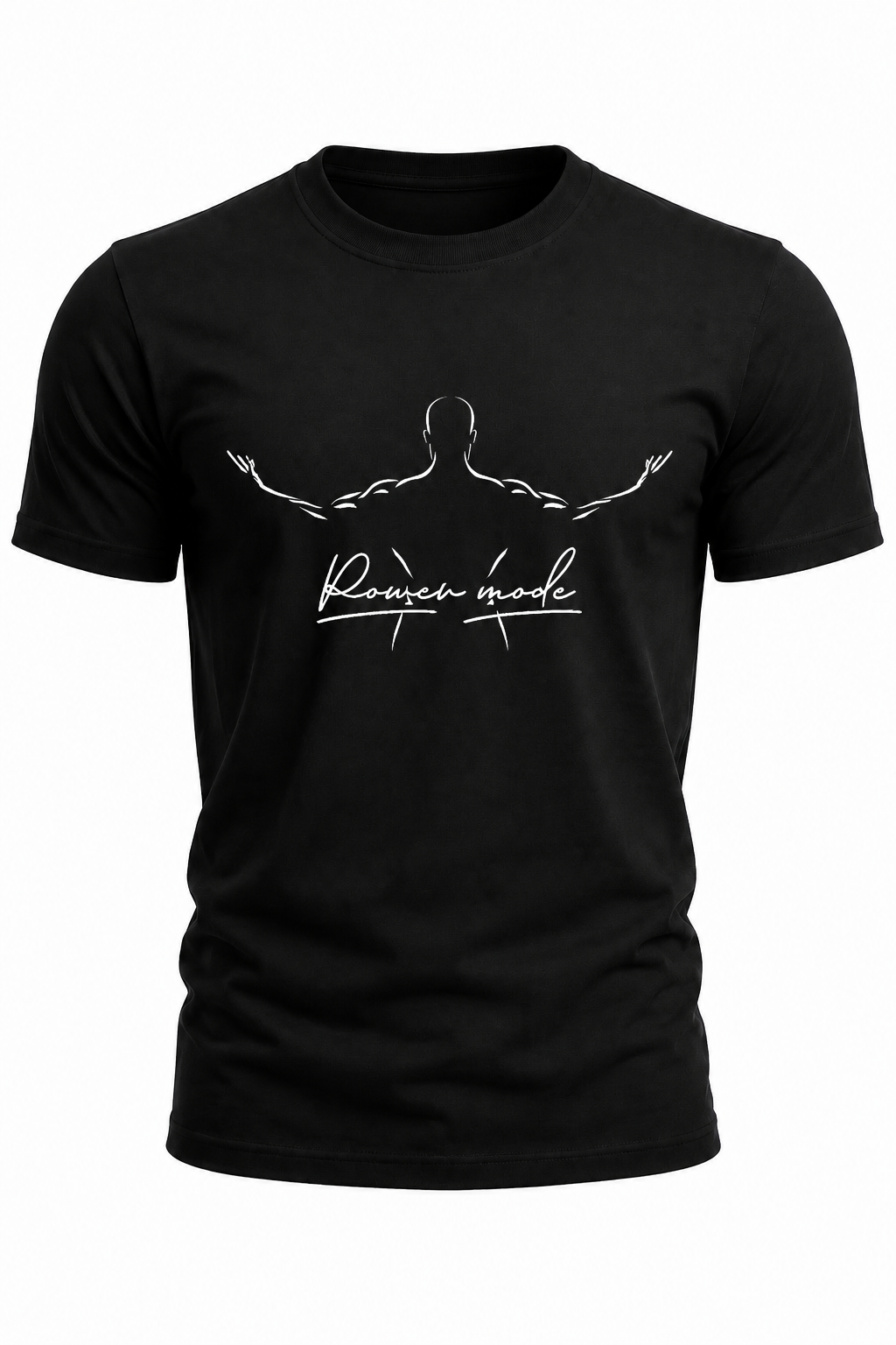 Power Mode Motivational Graphic T-Shirt(180 GSM • Regular Fit • 100% Cotton)