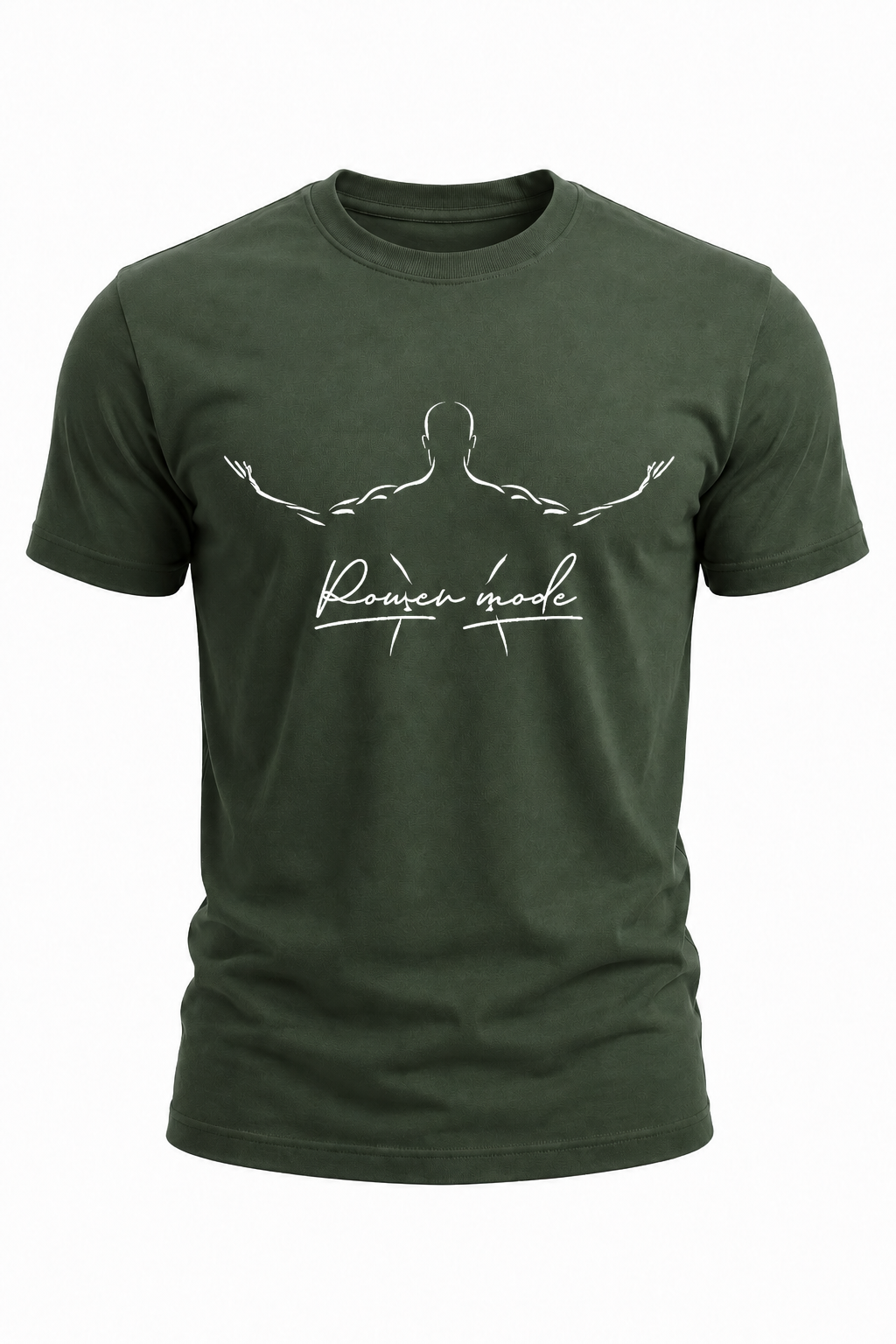 Power Mode Motivational Graphic T-Shirt(180 GSM • Regular Fit • 100% Cotton)
