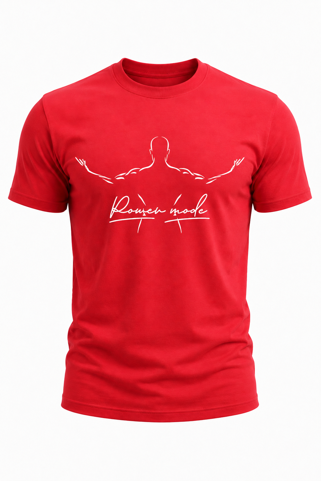 Power Mode Motivational Graphic T-Shirt(180 GSM • Regular Fit • 100% Cotton)