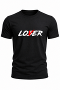 Love Graphic T-Shirt – Bold Heart Typography(180 GSM • Regular Fit • 100% Cotton)