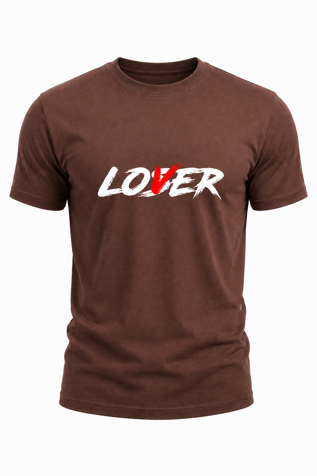 Love Graphic T-Shirt – Bold Heart Typography(180 GSM • Regular Fit • 100% Cotton)