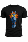 Mahadev Trishul Power Graphic T-Shirt(180 GSM • Regular Fit • 100% Cotton)
