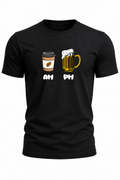 AM Coffee, PM Beer Graphic T-Shirt(180 GSM • Regular Fit • 100% Cotton)