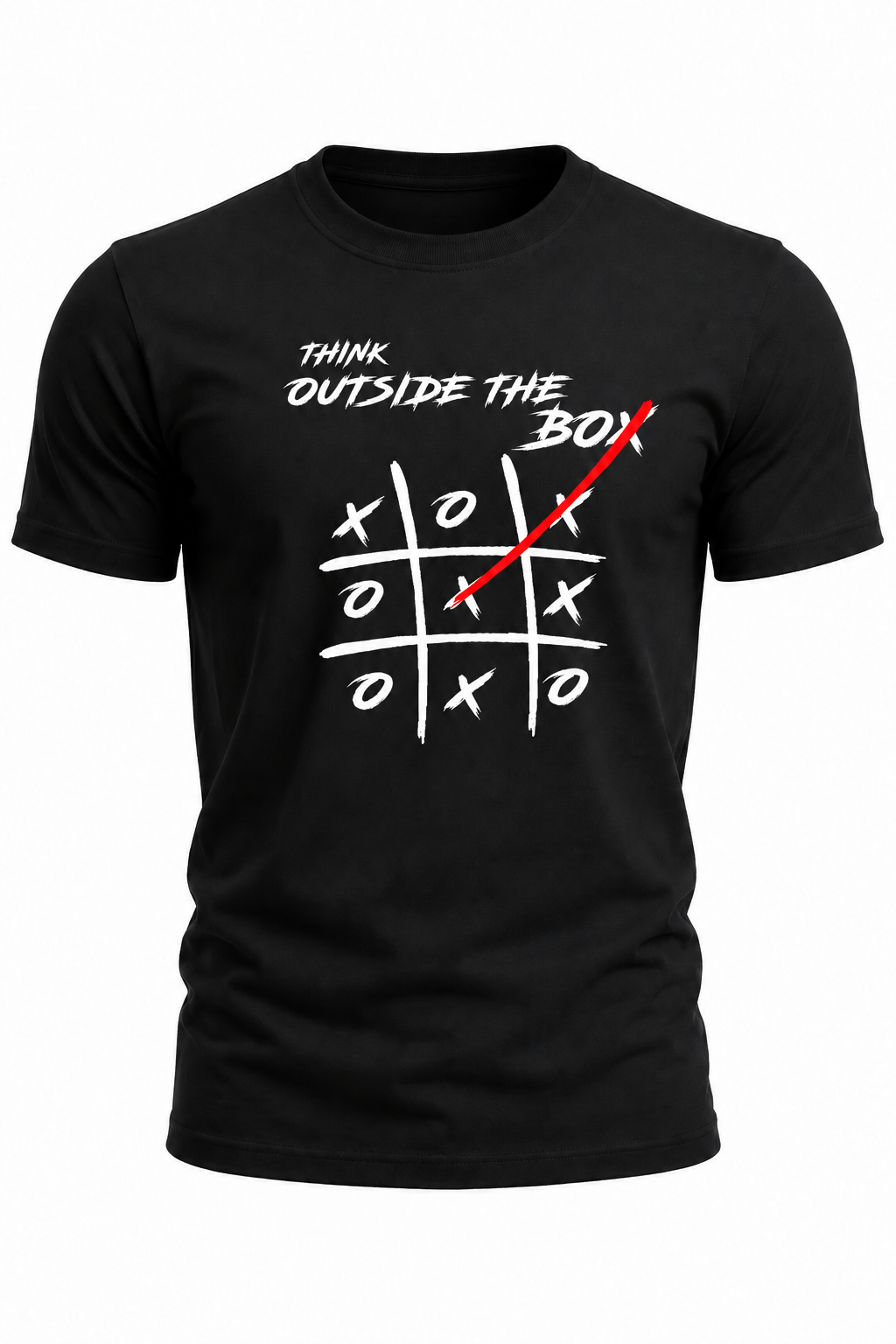 Think Outside the Box – Creative Mindset Graphic T-Shirt(180 GSM • Regular Fit • 100% Cotton)