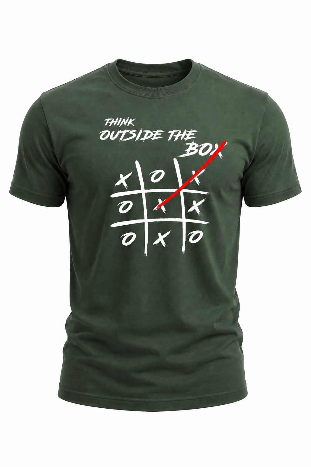 Think Outside the Box – Creative Mindset Graphic T-Shirt(180 GSM • Regular Fit • 100% Cotton)