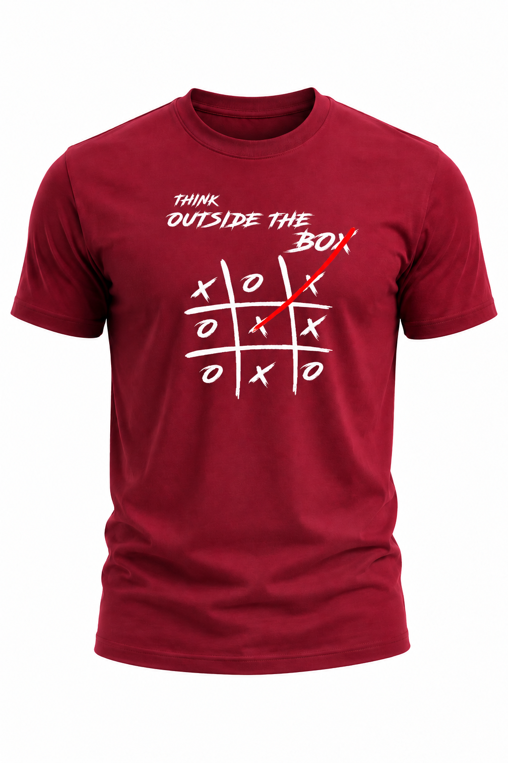 Think Outside the Box – Creative Mindset Graphic T-Shirt(180 GSM • Regular Fit • 100% Cotton)