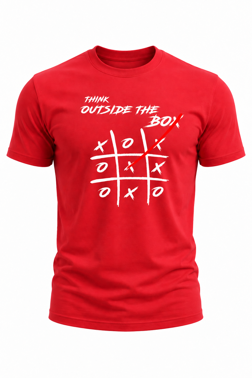 Think Outside the Box – Creative Mindset Graphic T-Shirt(180 GSM • Regular Fit • 100% Cotton)