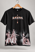 Karna: The Great Warrior – Black T-Shirt Graphic T-Shirt(180 GSM • Regular Fit • 100% Cotton)